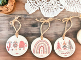 BoHoHoHo Style Holiday Ornament Trio