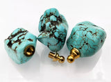 Turquoise Stone Vial Pendant Necklace