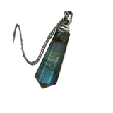 Labradorite Pendant Oil Vial Necklace