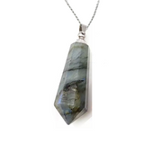 Labradorite Pendant Oil Vial Necklace