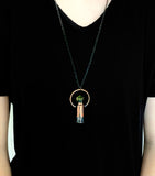 Copper Lemon Quartz  EO Rollerball Necklace