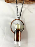Copper Lemon Quartz  EO Rollerball Necklace