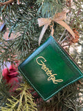 Grateful Mini Journal Christmas Ornament