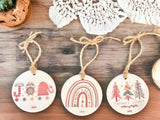 BoHoHoHo Style Holiday Ornament Trio