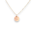 Personalized engraved rose gold pendant