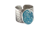 HRM Autumn 2024 journey Fundraiser - Aqua Druzy Ring in Gold or Silver