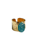 HRM Autumn 2024 journey Fundraiser - Aqua Druzy Ring in Gold or Silver