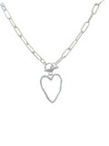 *SOLD OUT * HRM Spring 2024 journey Fundaiser - Open Heart with Paper Clip Chain in Silver or Gold