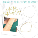 Valentines Day Minimalist Heart Bracelet in Gold