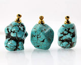 Turquoise Stone Vial Pendant Necklace selection. For on the go aromatherapy use.