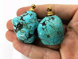Turquoise Stone Vial Pendant Necklace