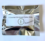 *NEW Infused Essential Oil Wicks PEPPERMINT PKG of 5
