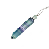 Rainbow Fluorite Vial Pendant for Aromatherapy on the go