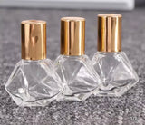 Essential oil glass roller ball bottles 8ml Gold or Silver Geometric
